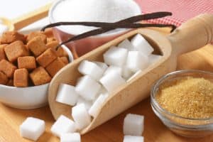 Witte suiker demarara suiker en turbinado suiker